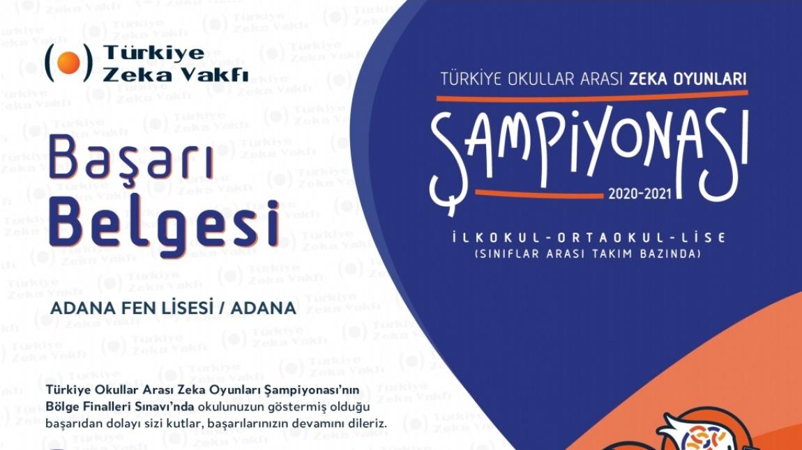 Türkiye Okullar Arası Zeka Oyunları Şampiyonası Başarımız